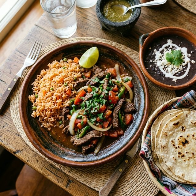 Bistec a la Mexicana en Comedor Doña Martha