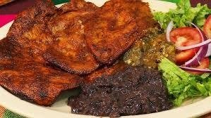 Carne enchilada con arroz y mole en Comedor Doña Martha